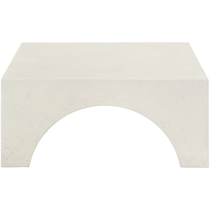 Renza Cream Concrete And Fiberglass Indoor / Outdoor Coffee Table
