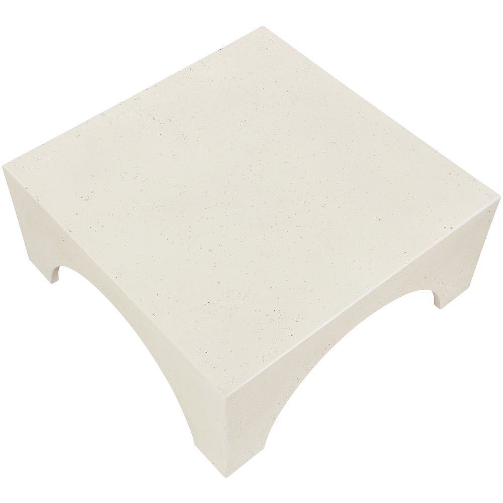 Renza Cream Concrete And Fiberglass Indoor / Outdoor Coffee Table