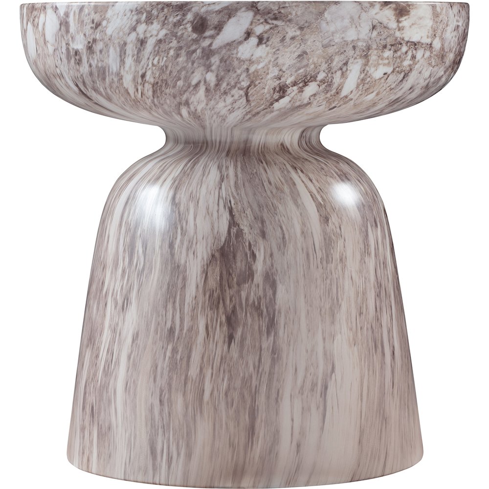 Avellino Brown Marble Finish Concrete End Table
