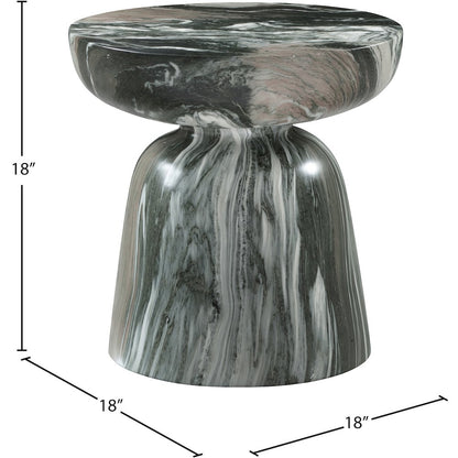 Avellino Green Marble Finish Concrete End Table