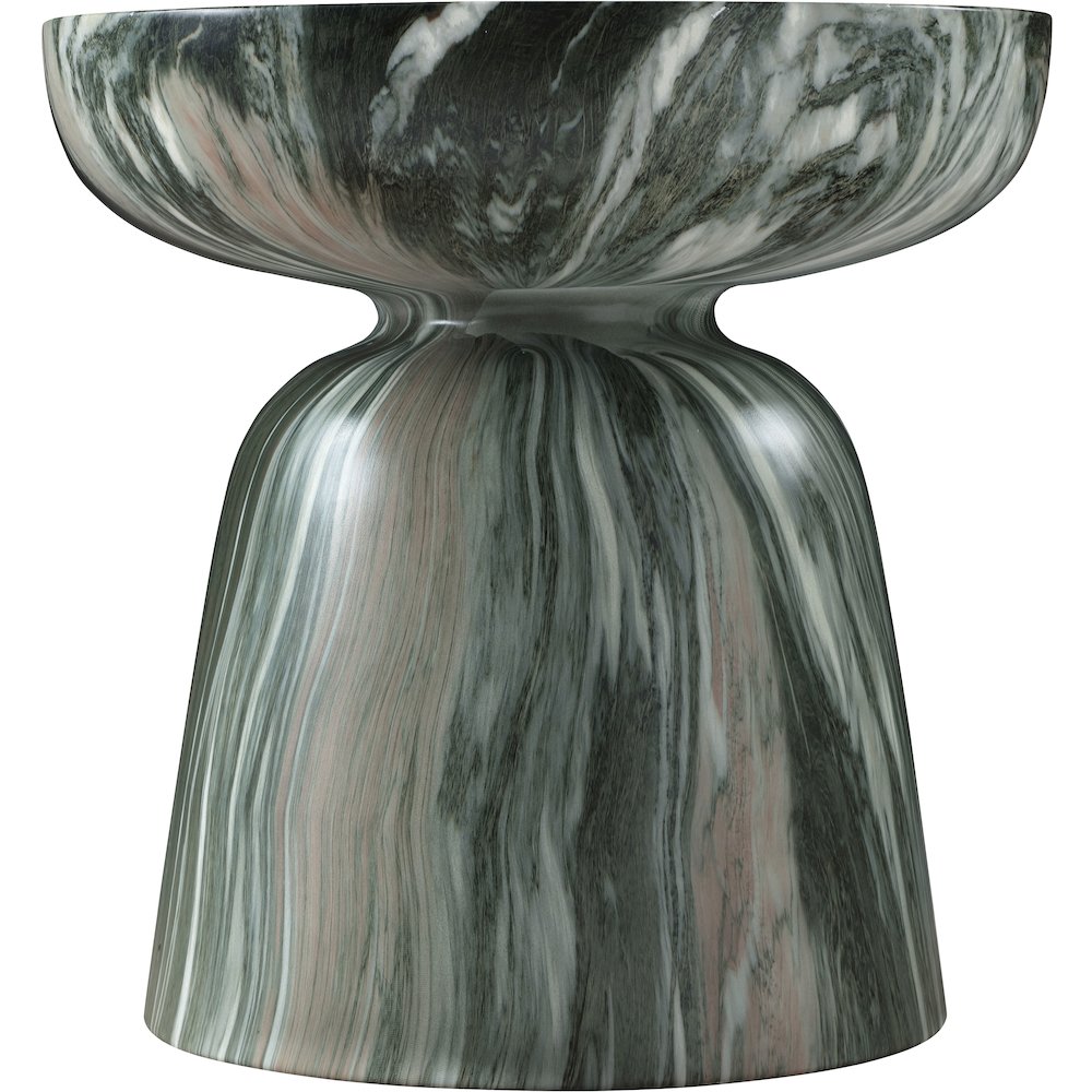 Avellino Green Marble Finish Concrete End Table