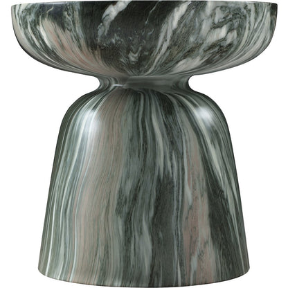 Avellino Green Marble Finish Concrete End Table