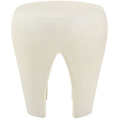 Moxie Cream Concrete And Fiberglass Indoor / Outdoor End Table