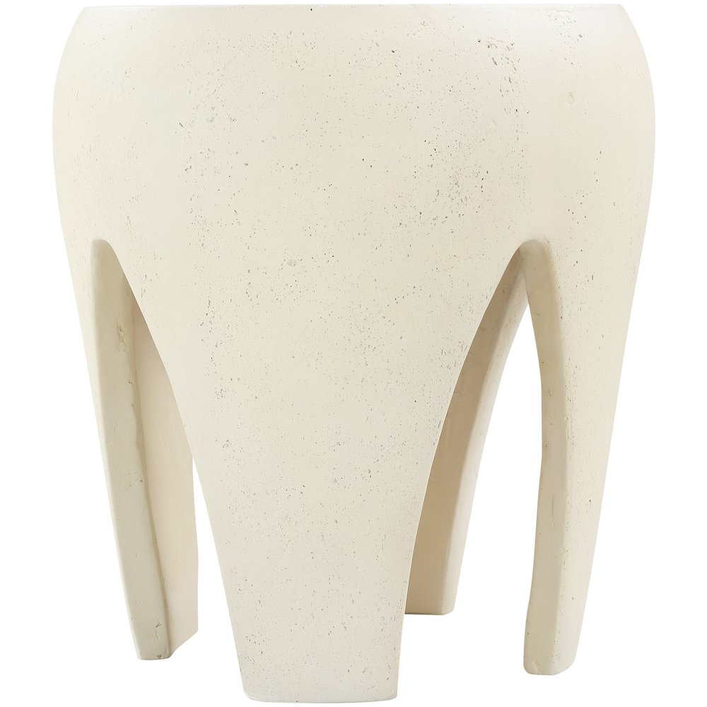 Moxie Cream Concrete And Fiberglass Indoor / Outdoor End Table