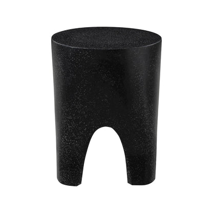 Foligno Black Marble Finish Concrete End Table
