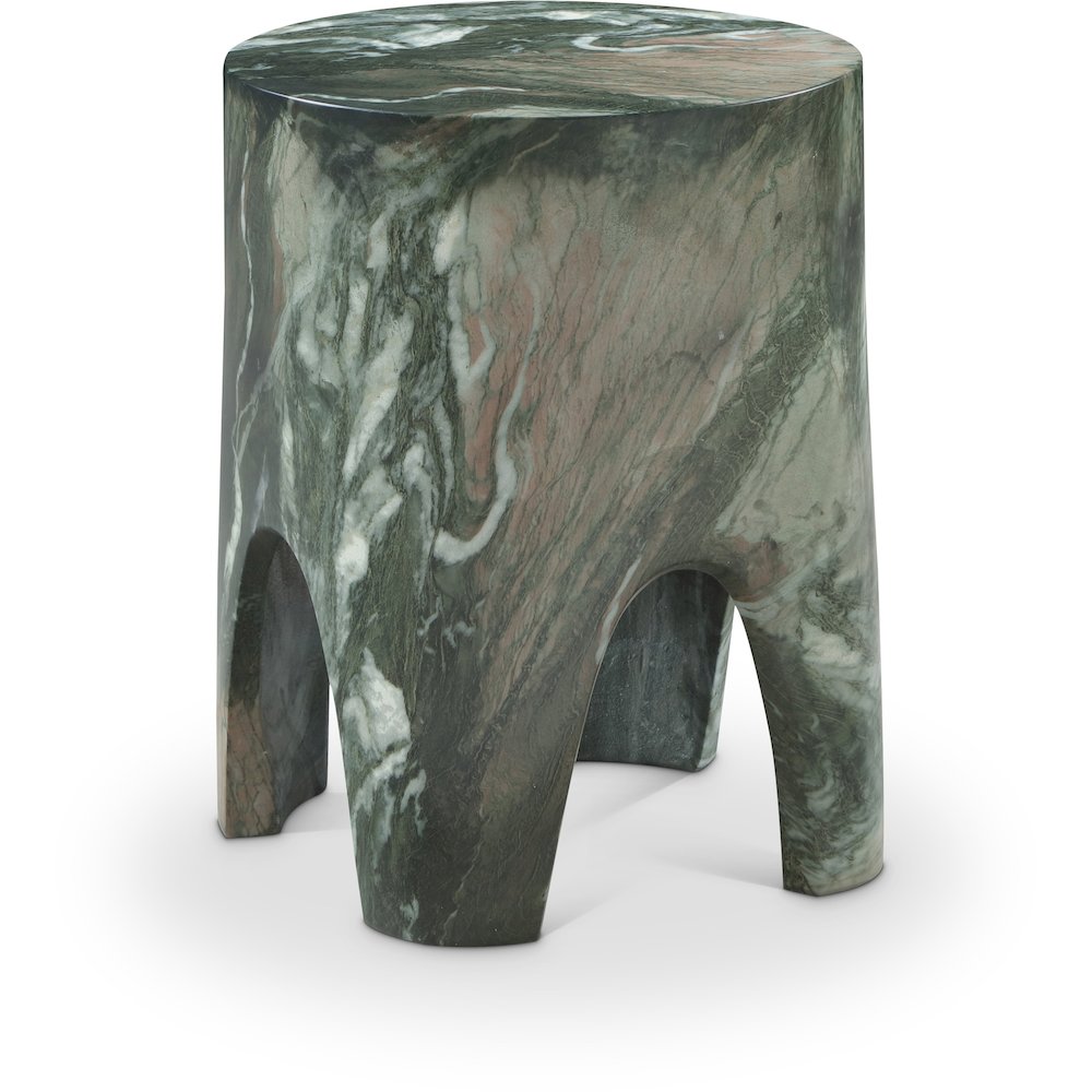 Foligno Green Marble Finish Concrete End Table