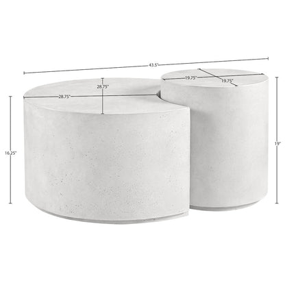 Imperia White Concrete Indoor/Outdoor Coffee Table