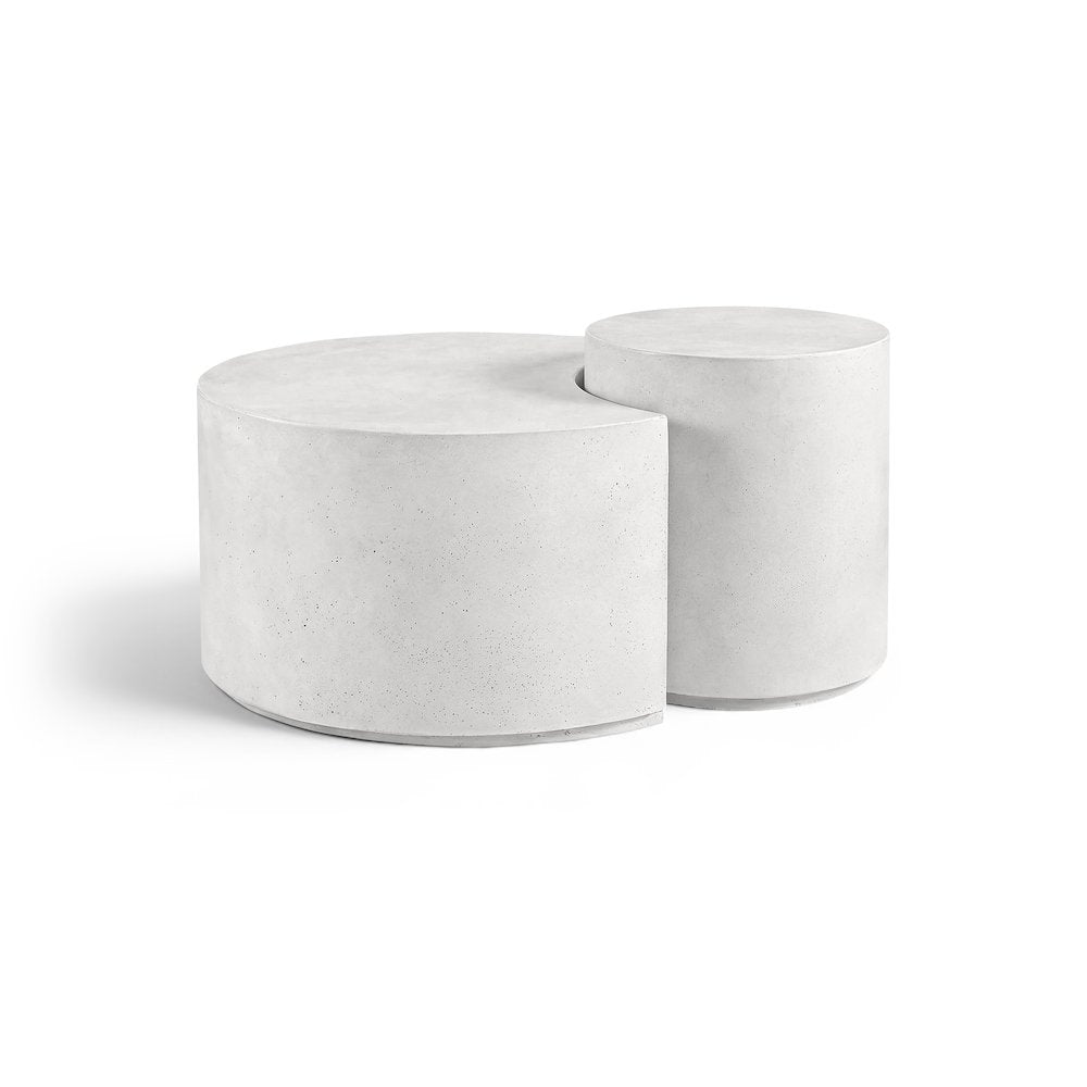Imperia White Concrete Indoor/Outdoor Coffee Table