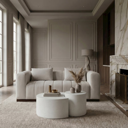 Imperia White Concrete Indoor/Outdoor Coffee Table