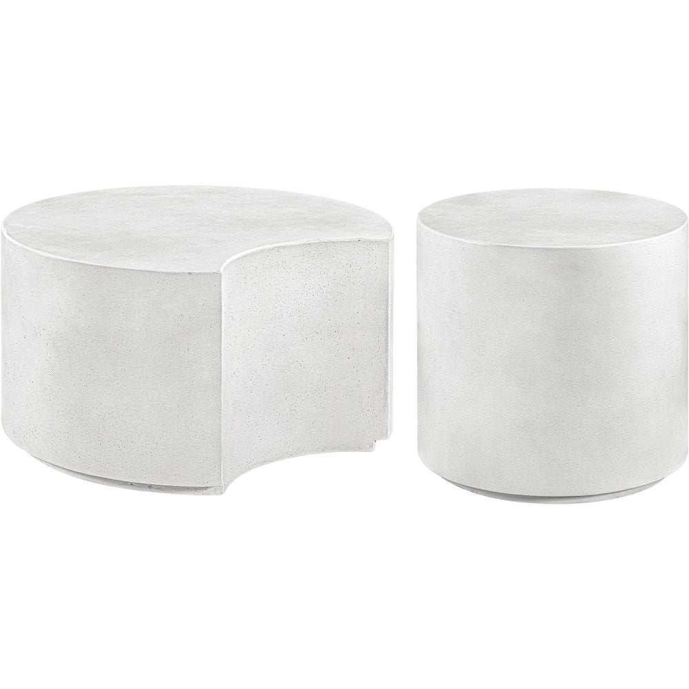 Imperia White Concrete Indoor/Outdoor Coffee Table