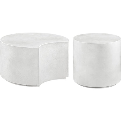 Imperia White Concrete Indoor/Outdoor Coffee Table