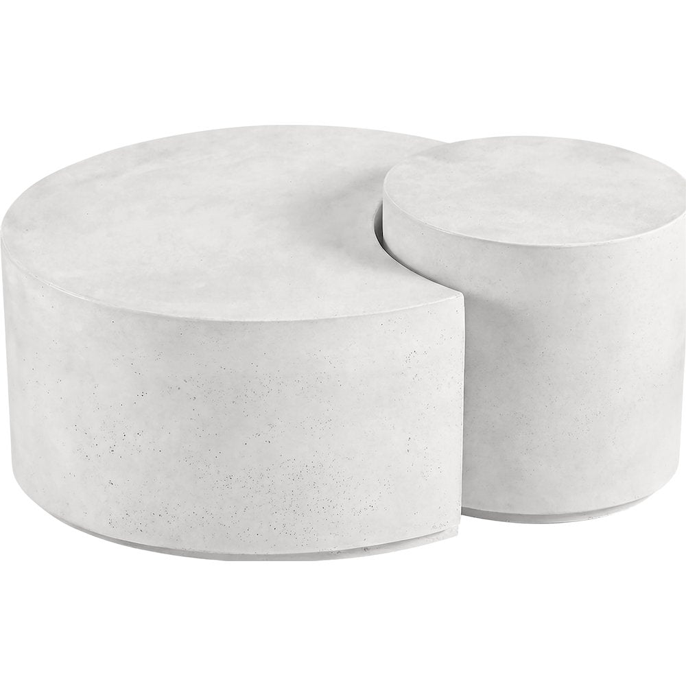 Imperia White Concrete Indoor/Outdoor Coffee Table