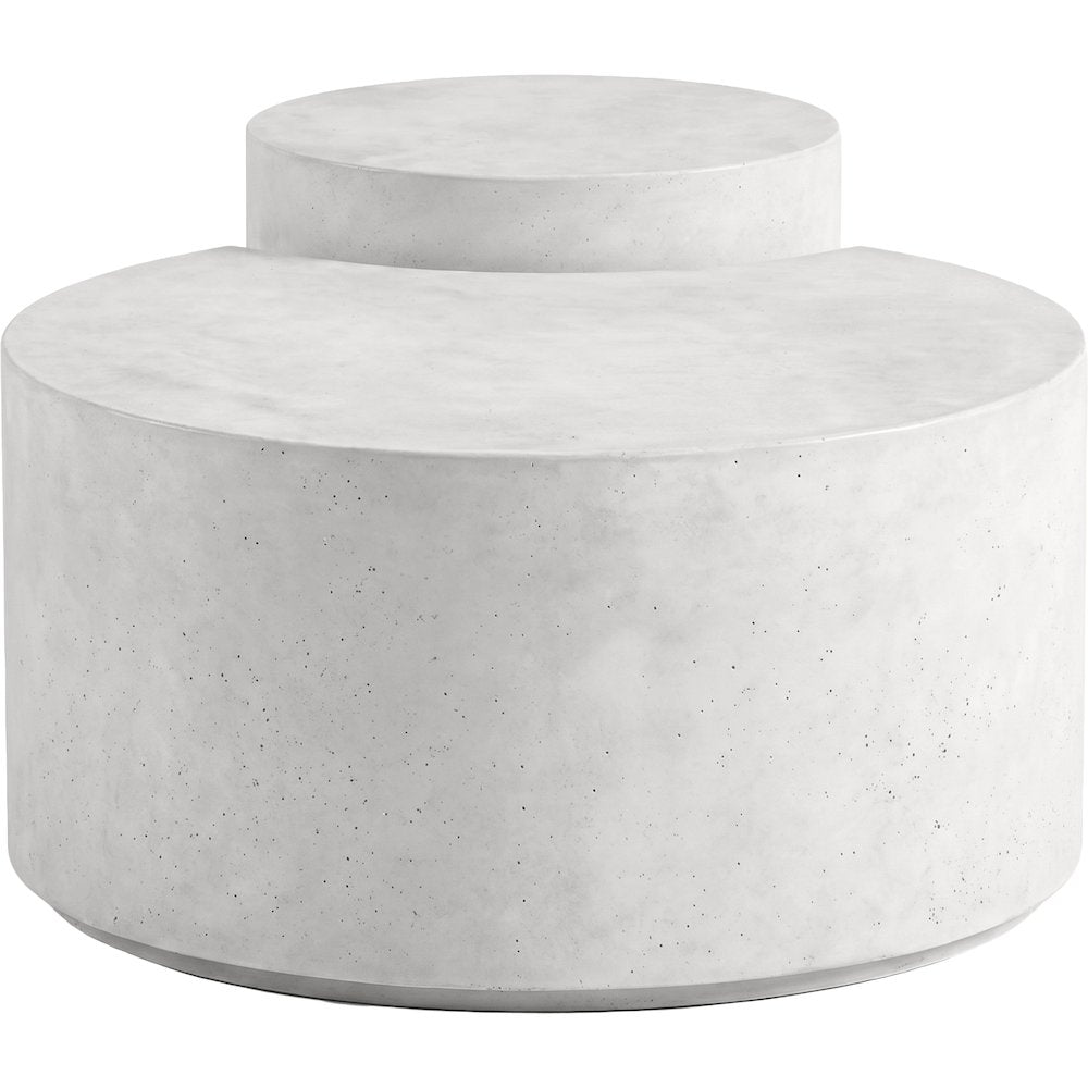 Imperia White Concrete Indoor/Outdoor Coffee Table