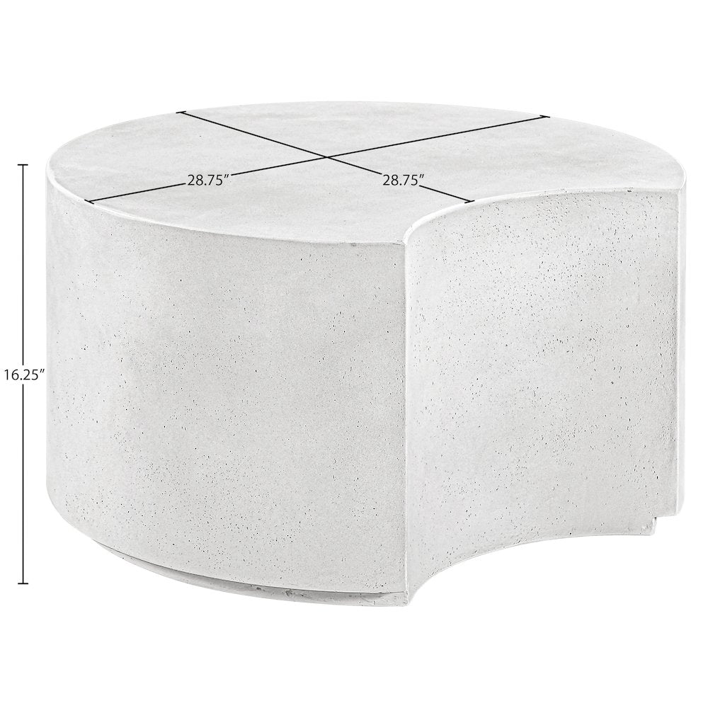 Imperia White Concrete Indoor/Outdoor Coffee Table