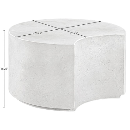 Imperia White Concrete Indoor/Outdoor Coffee Table