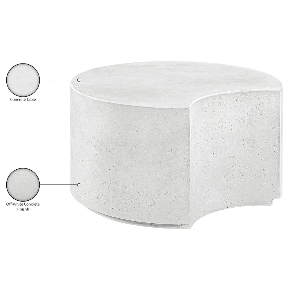 Imperia White Concrete Indoor/Outdoor Coffee Table