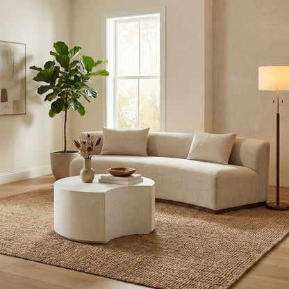 Imperia White Concrete Indoor/Outdoor Coffee Table