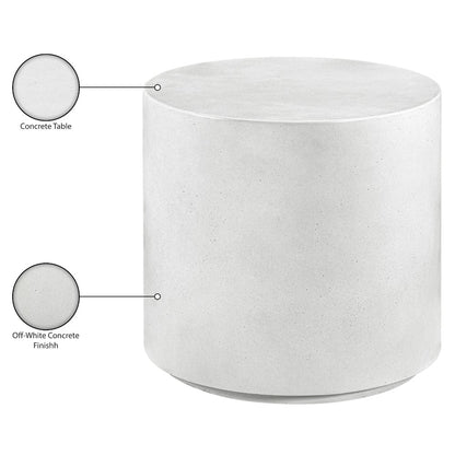 Imperia White Concrete Indoor/Outdoor End Table