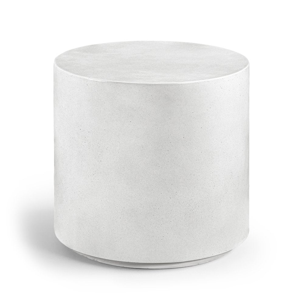 Imperia White Concrete Indoor/Outdoor End Table