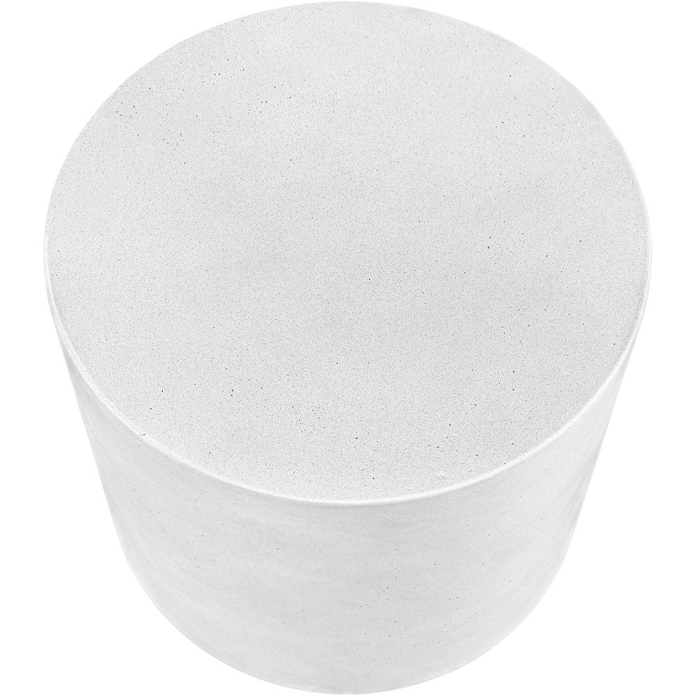 Imperia White Concrete Indoor/Outdoor End Table