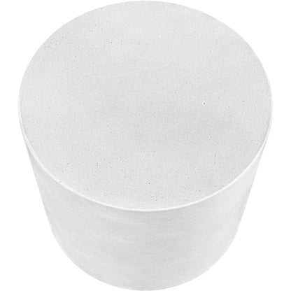 Imperia White Concrete Indoor/Outdoor End Table