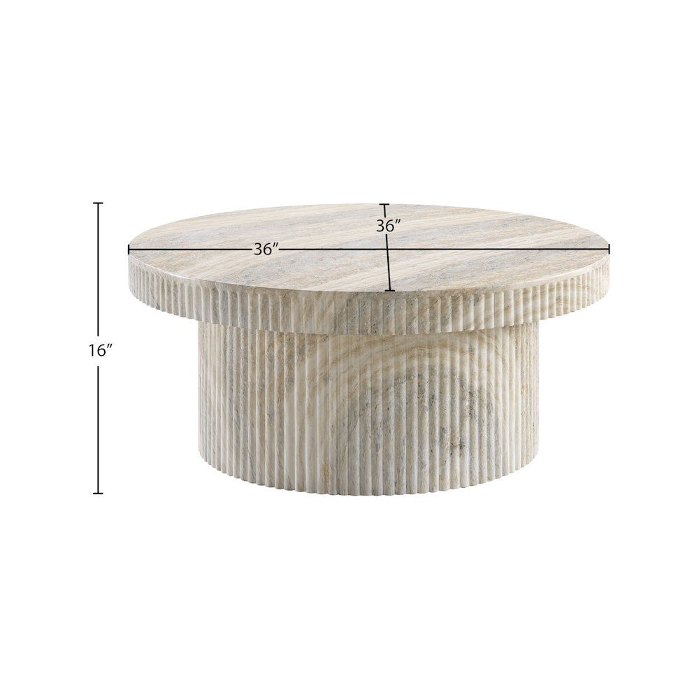Legatto Travertine Travertine Finish Concrete Coffee Table