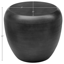 Capsule Black Aluminum End Table