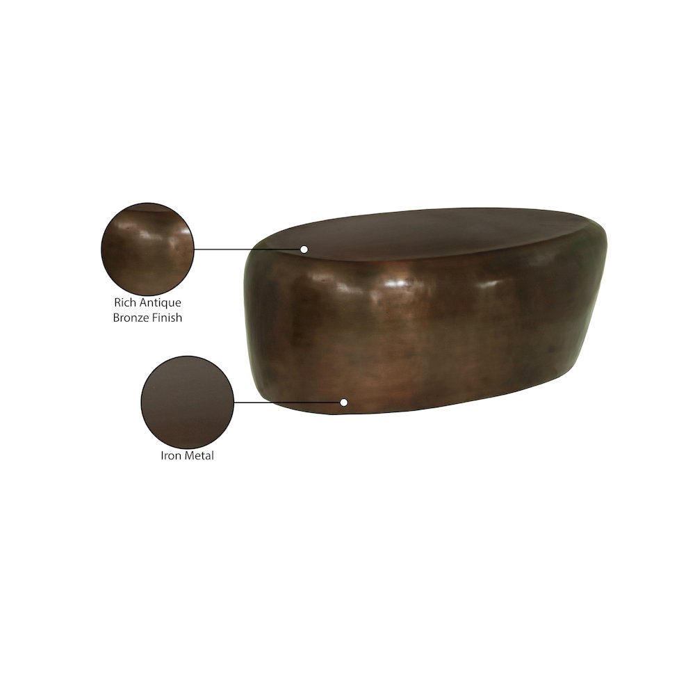 Capsule Brown Aluminum Coffee Table