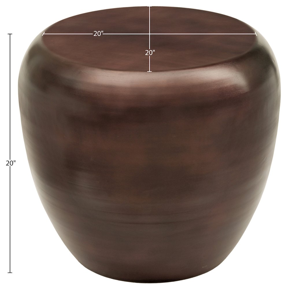 Capsule Brown Aluminum End Table