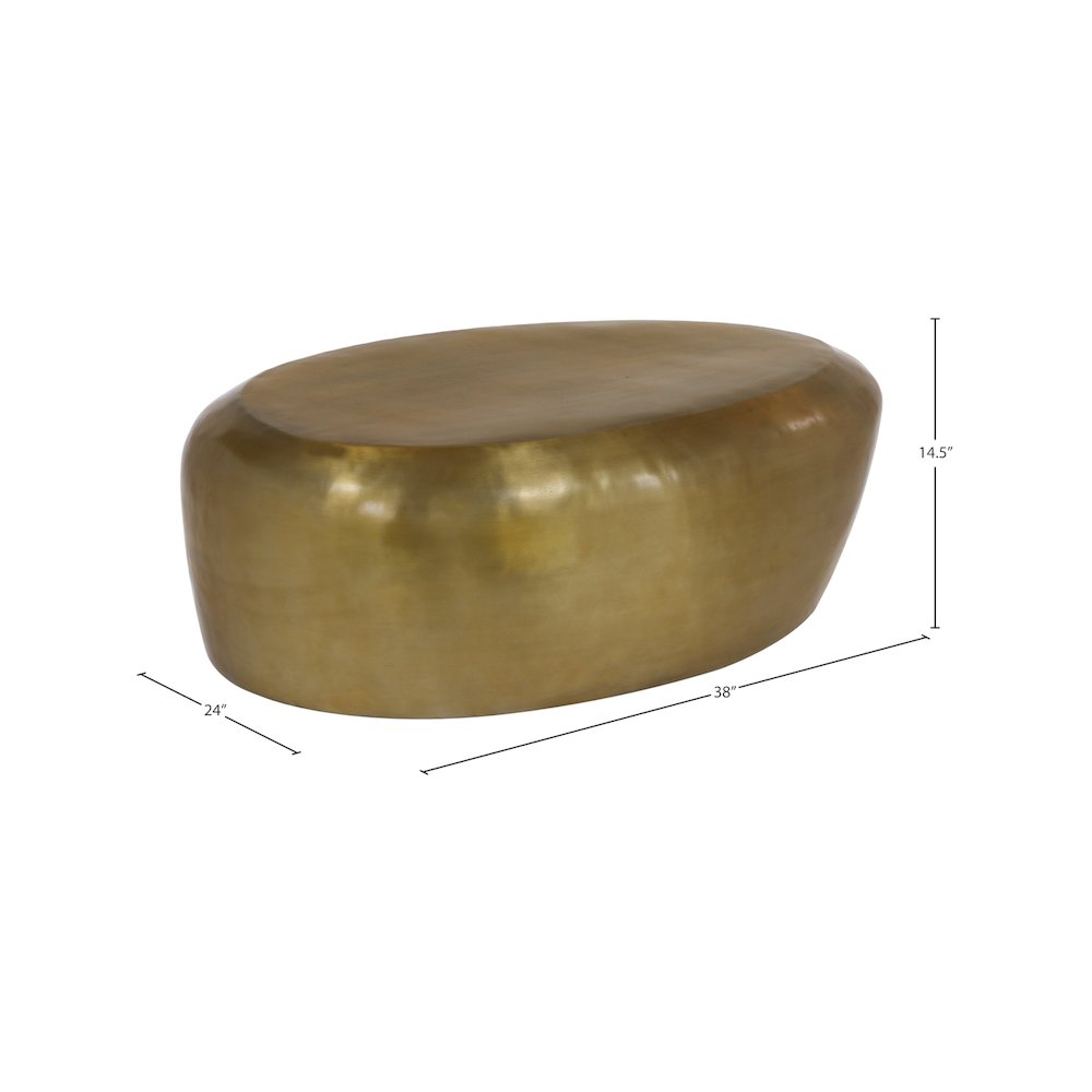 Capsule Gold Aluminum Coffee Table