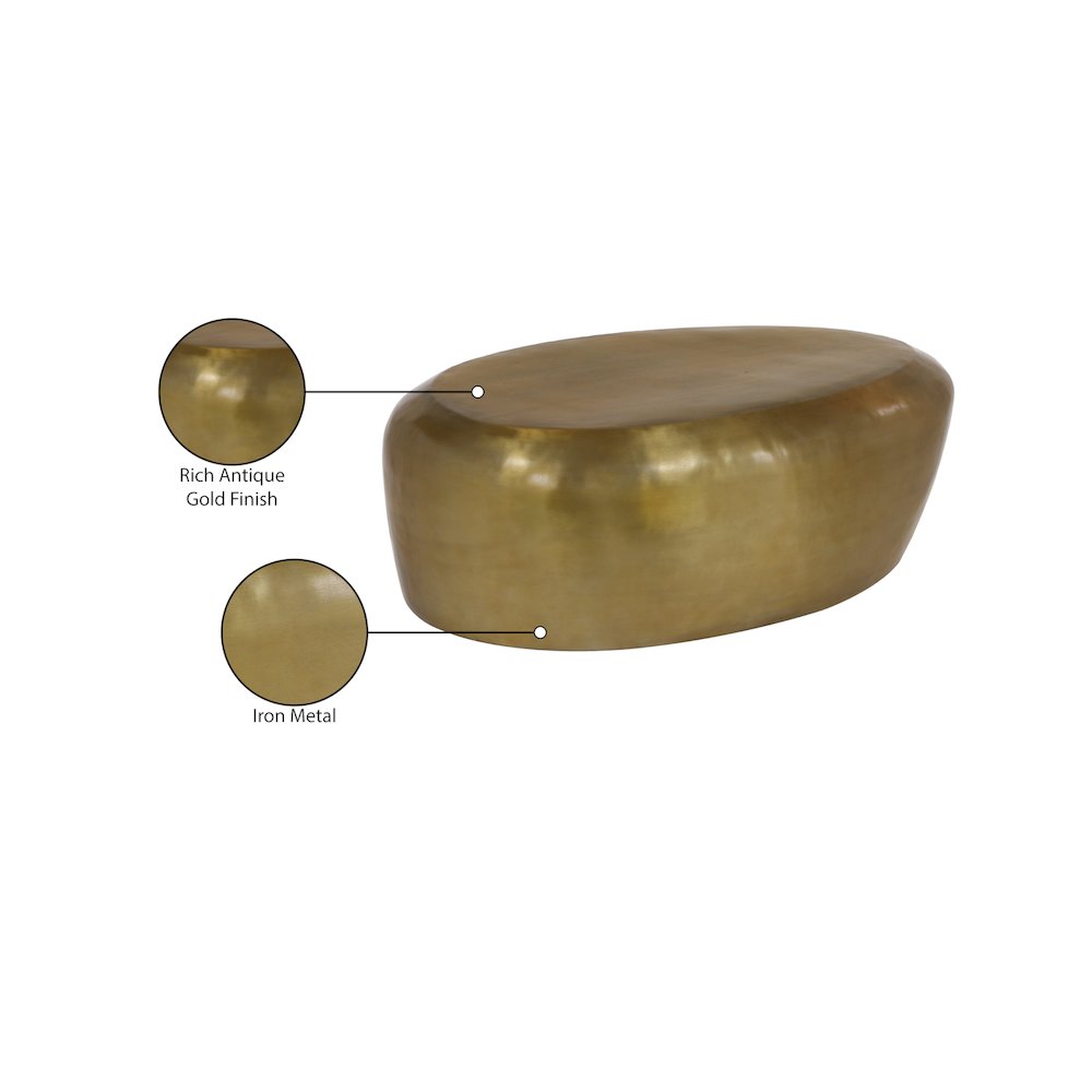 Capsule Gold Aluminum Coffee Table