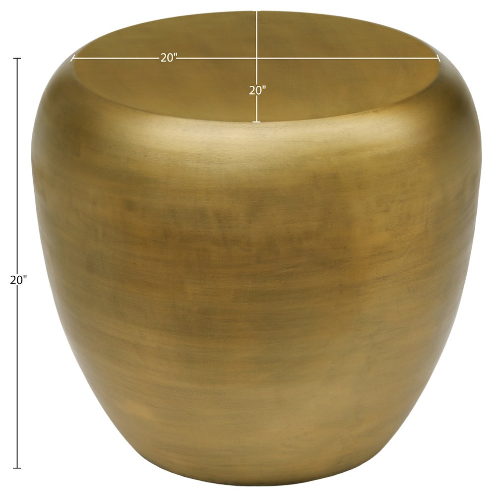 Capsule Gold Aluminum End Table