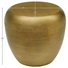 Capsule Gold Aluminum End Table