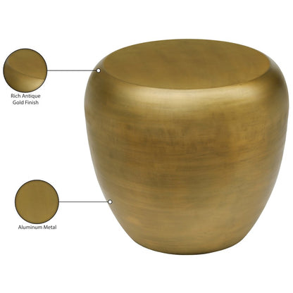 Capsule Gold Aluminum End Table