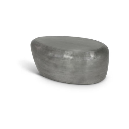 Capsule Silver Aluminum Coffee Table