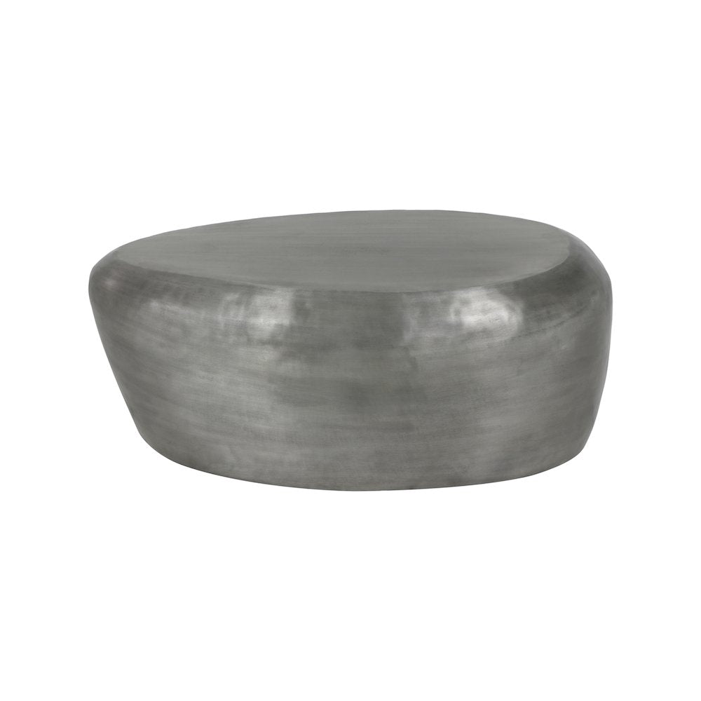 Capsule Silver Aluminum Coffee Table