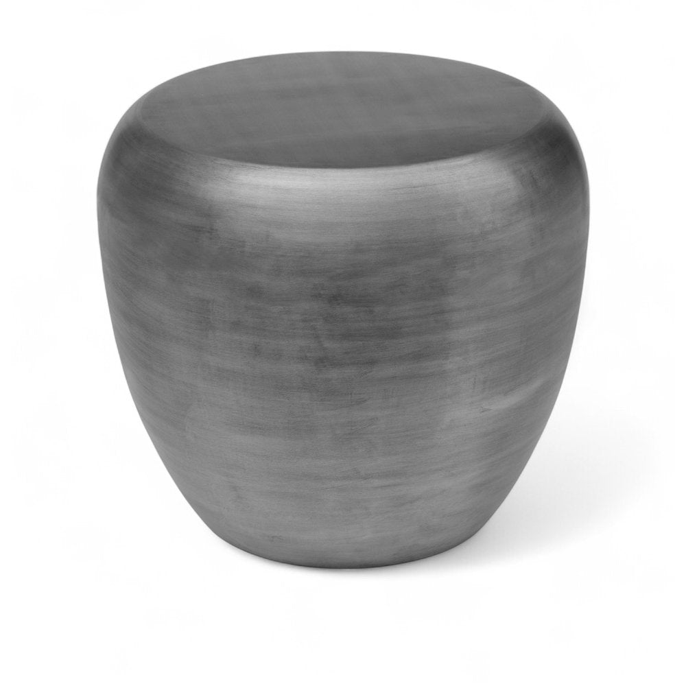 Capsule Silver Aluminum End Table