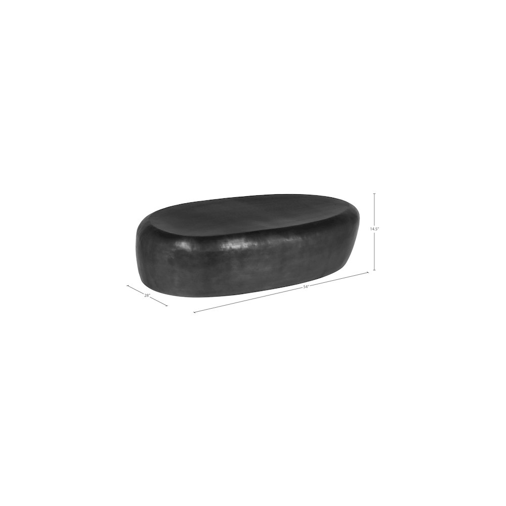 Capsule Black Aluminum Coffee Table