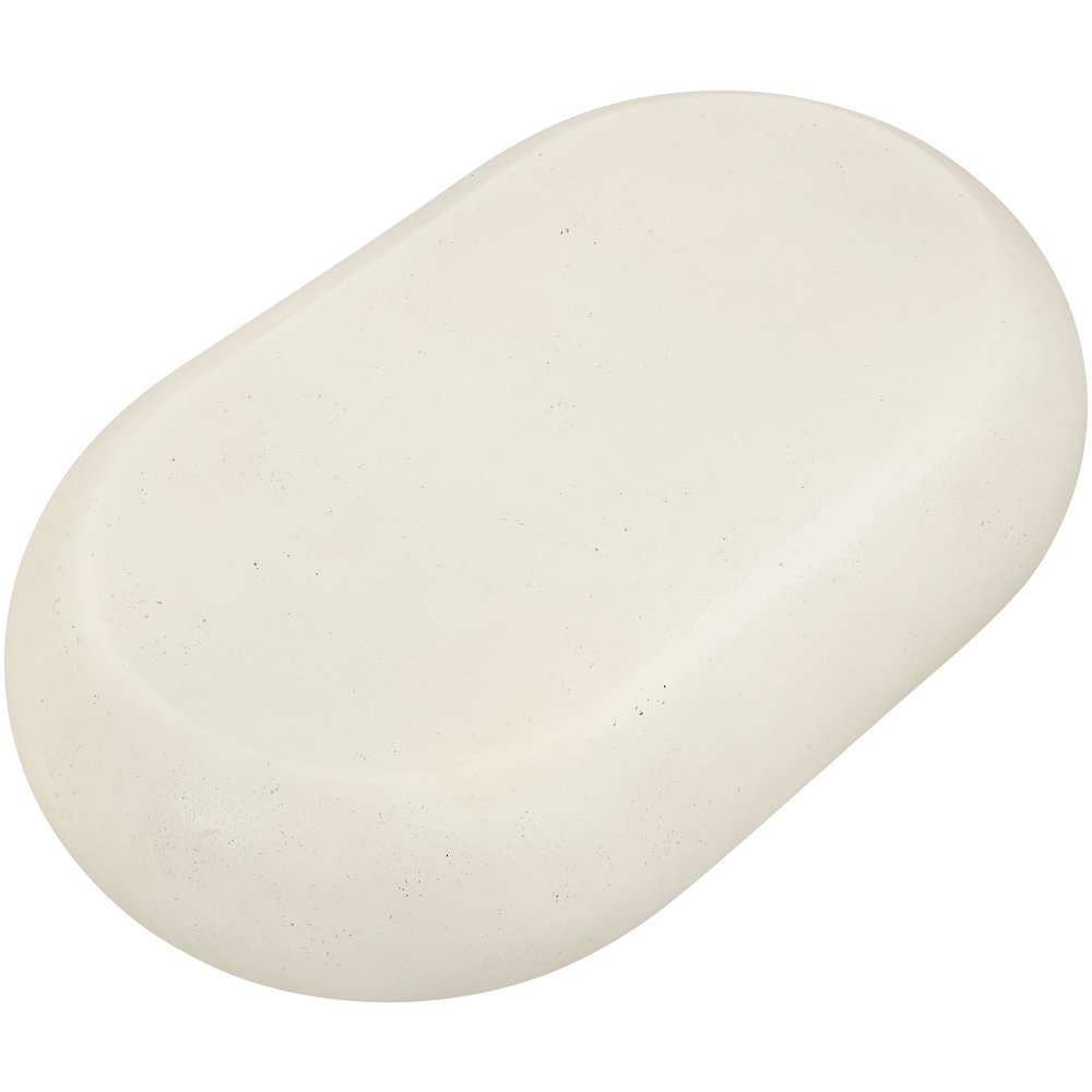 Pebble Cream Concrete And Fiberglass Indoor / Outdoor Coffee Table