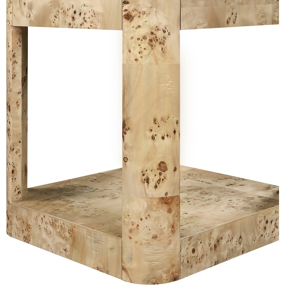 Reeves Natural Burl Wood End Table