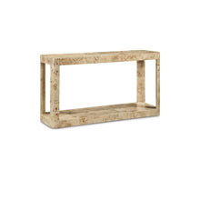 Reeves Natural Burl Wood Console Table