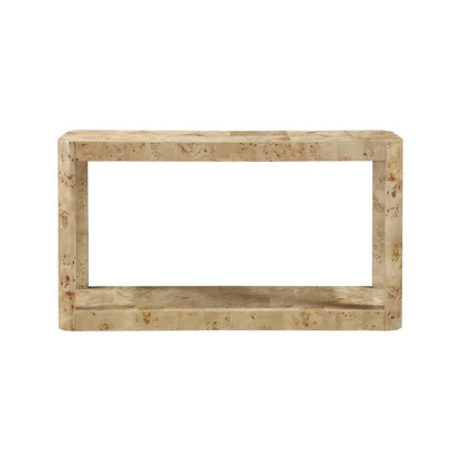 Reeves Natural Burl Wood Console Table