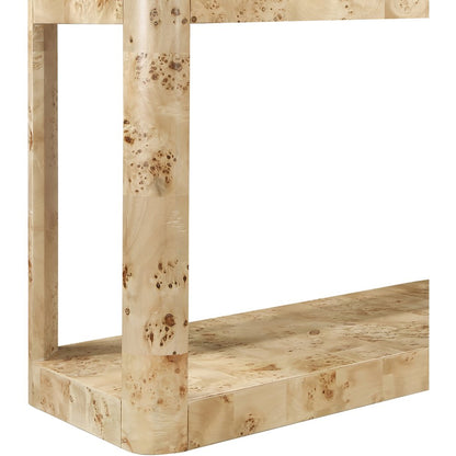 Reeves Natural Burl Wood Console Table
