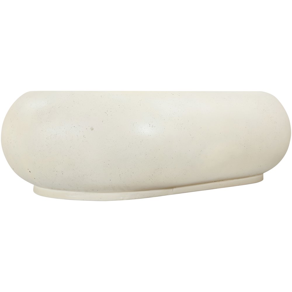 Pebble Cream Concrete And Fiberglass Indoor / Outdoor Coffee Table