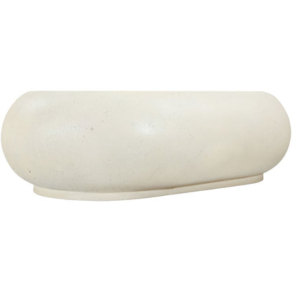 Pebble Cream Concrete And Fiberglass Indoor / Outdoor Coffee Table