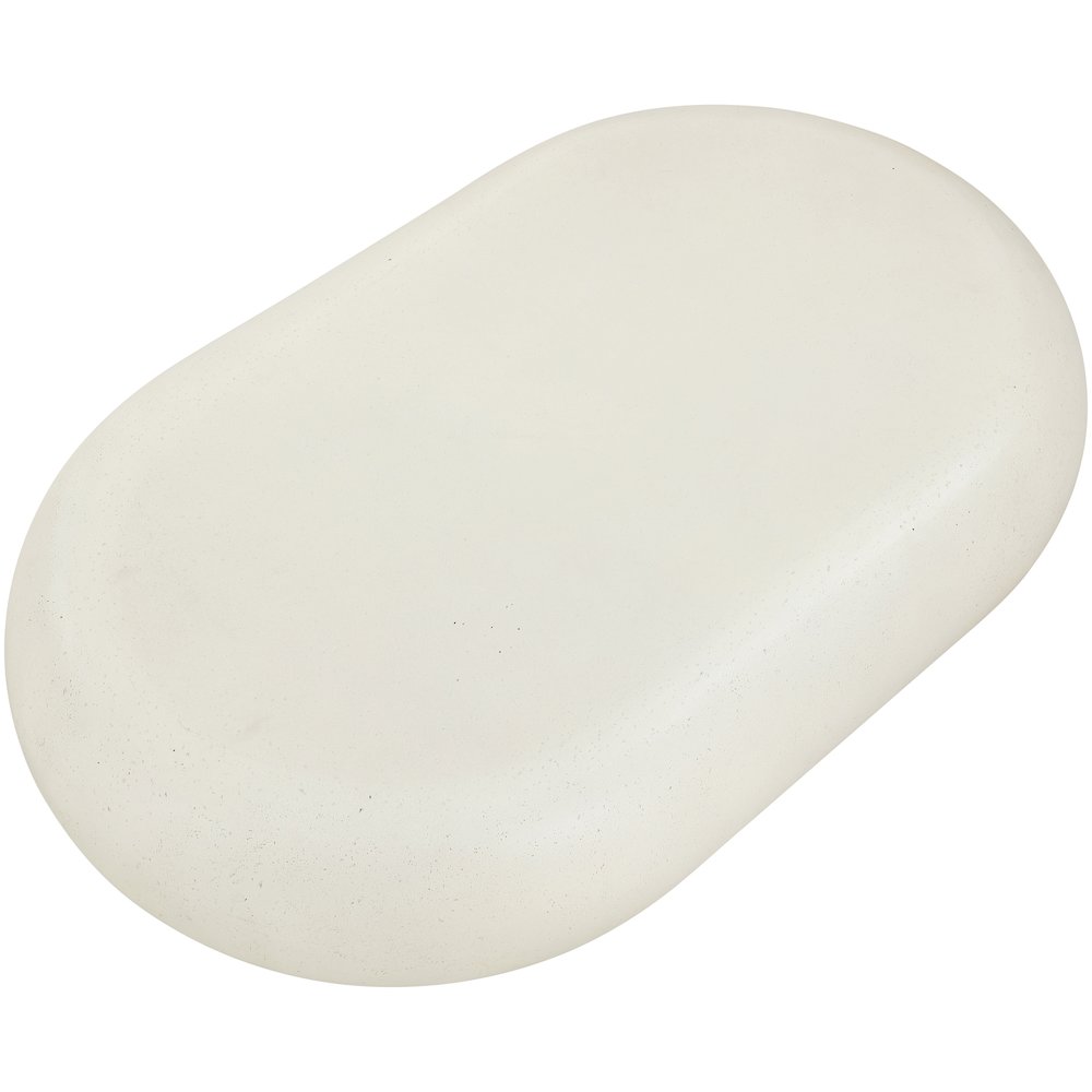 Pebble Cream Concrete And Fiberglass Indoor / Outdoor Coffee Table