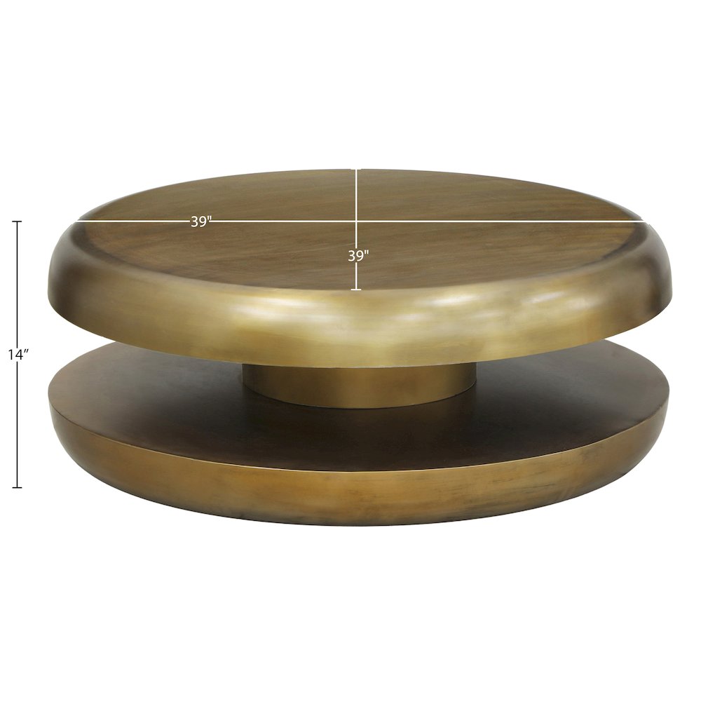 Jamison Gold Iron Coffee Table