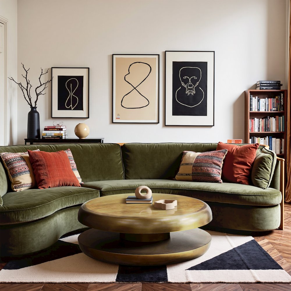 Jamison Gold Iron Coffee Table