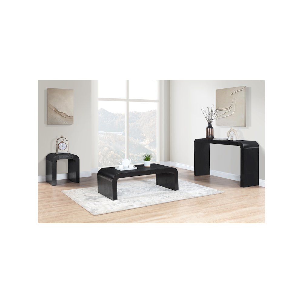 Toulon Black Oak Veneer Console Table