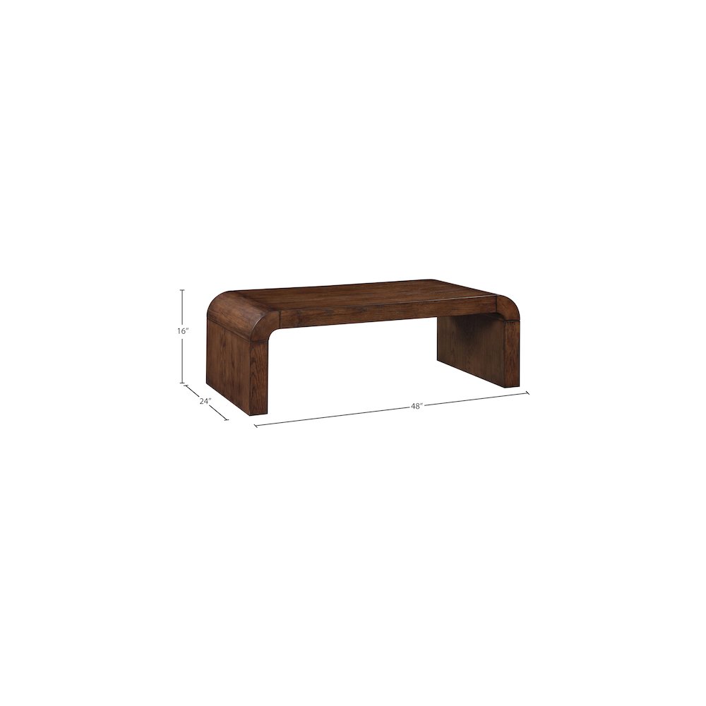 Toulon Brown Oak Veneer Coffee Table